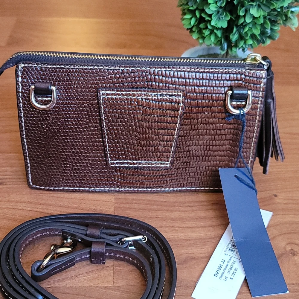 DOONEY & BOURKE Gingy Embossed Leather Crossbody Bag - Picture 8 of 12